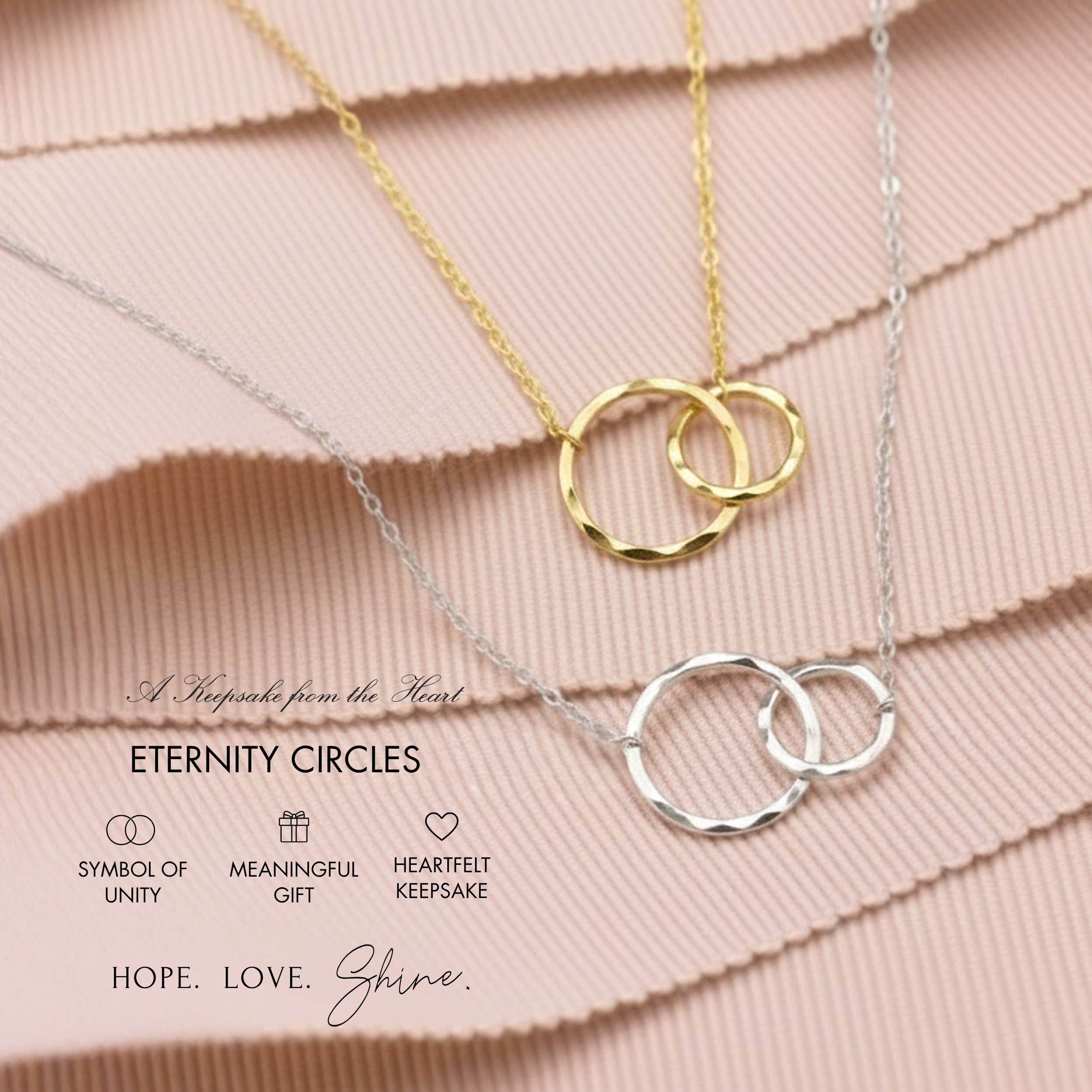 hope love shine – Großhandel Kette mit Anhänger/Charm – Krebsgenesungsunterstützung Geschenk für Sie - Gold Silber Perle11