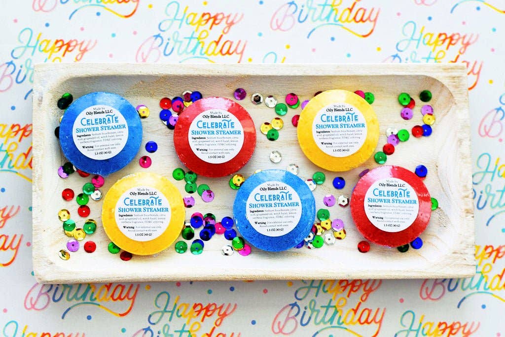 Oily Blends - Wholesale Shower Steamer/Bomb - Lemon Creme Cake Celebrate Shower Steamers1