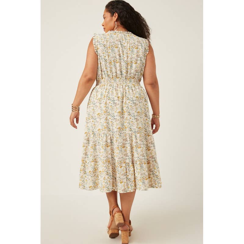 IVOIRE Robe mi-longue débardeur smockée à la taille Plus en vente sur Faire3