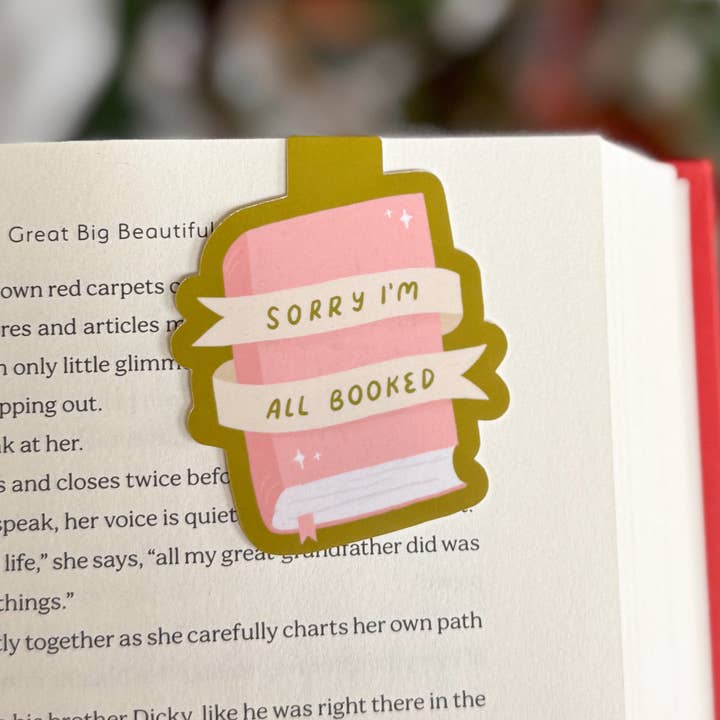 Sassy Magnetic Bookmark - Sorry I'm All Booked for wholesale by Chat Papier