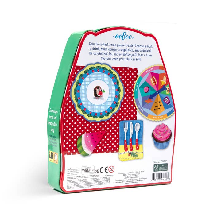 eeBoo - Wholesale Board Game - Picnic Shaped Spinner Game1