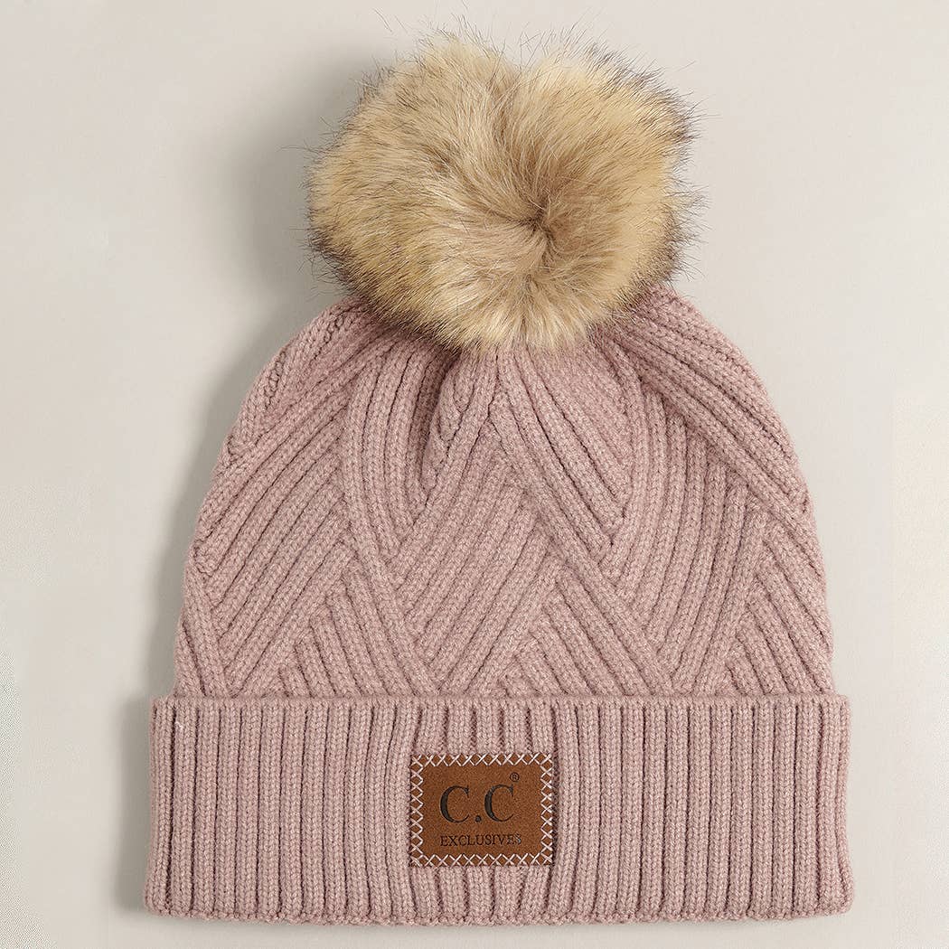 Fashion City – Engroshandel Beanie - Dame – Lyng manchet hue med pom-pom9