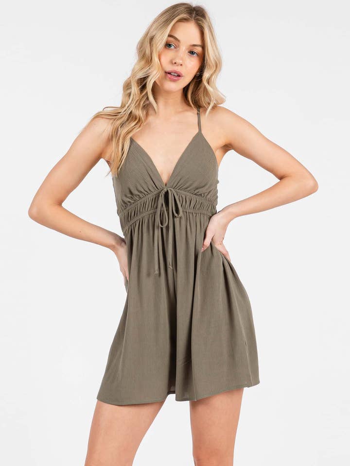 Deep V-Neck Cami Jumpsuit - NJU60472 for wholesale by Final Touch