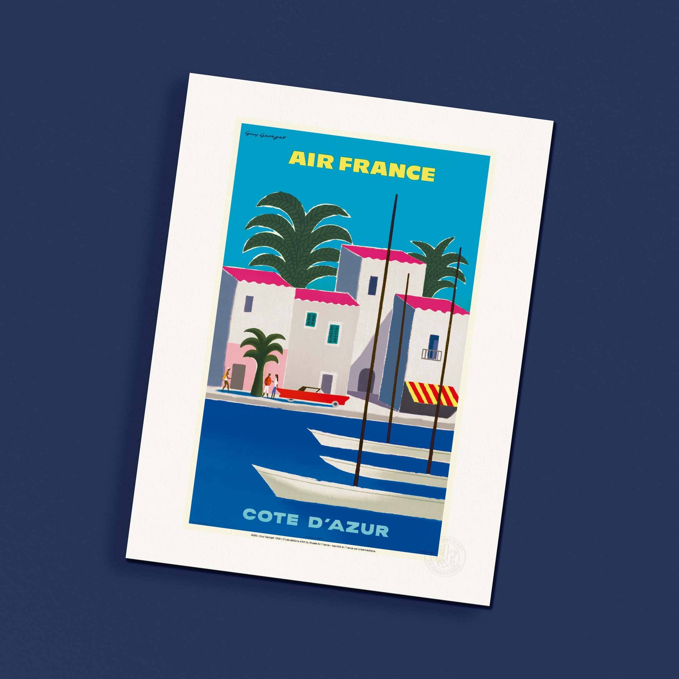Oneart - Vente Poster - Affiche Air France / Côte d'Azur - AFL00962