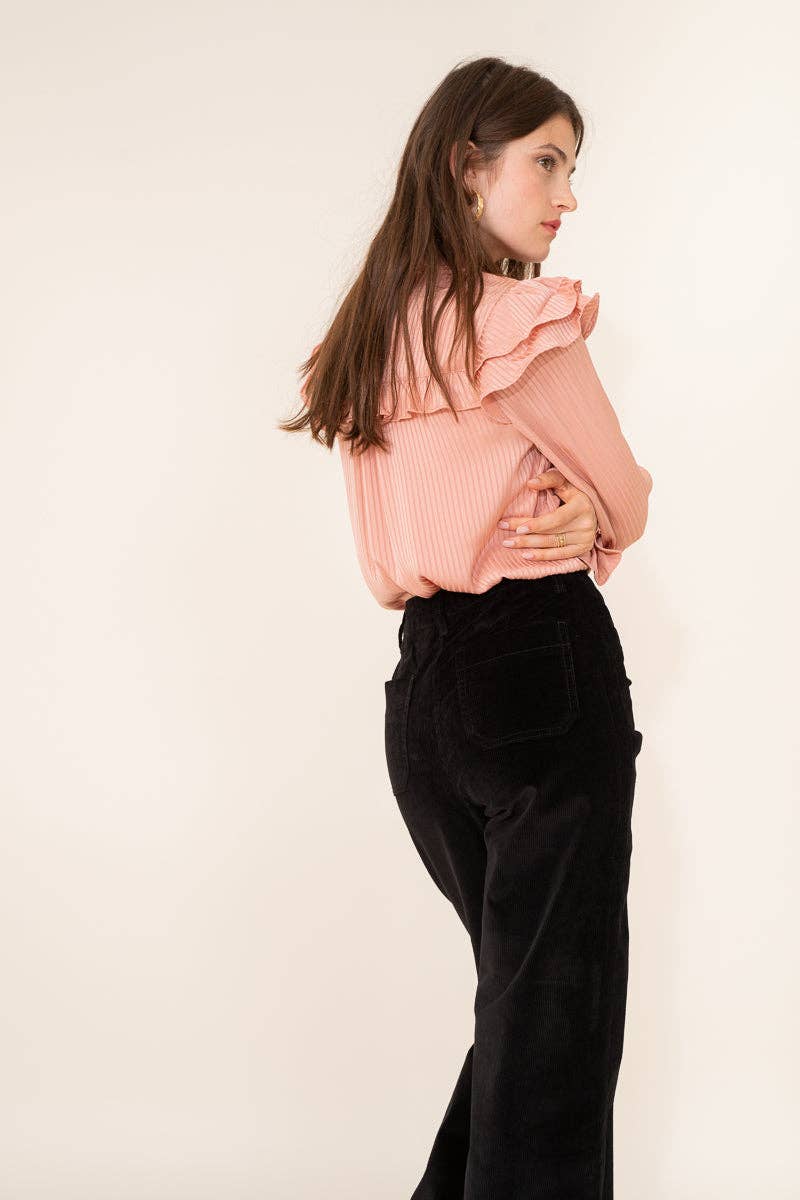 Oraije Paris - Wholesale Pants - Women's - Valentina velvet wide pants4