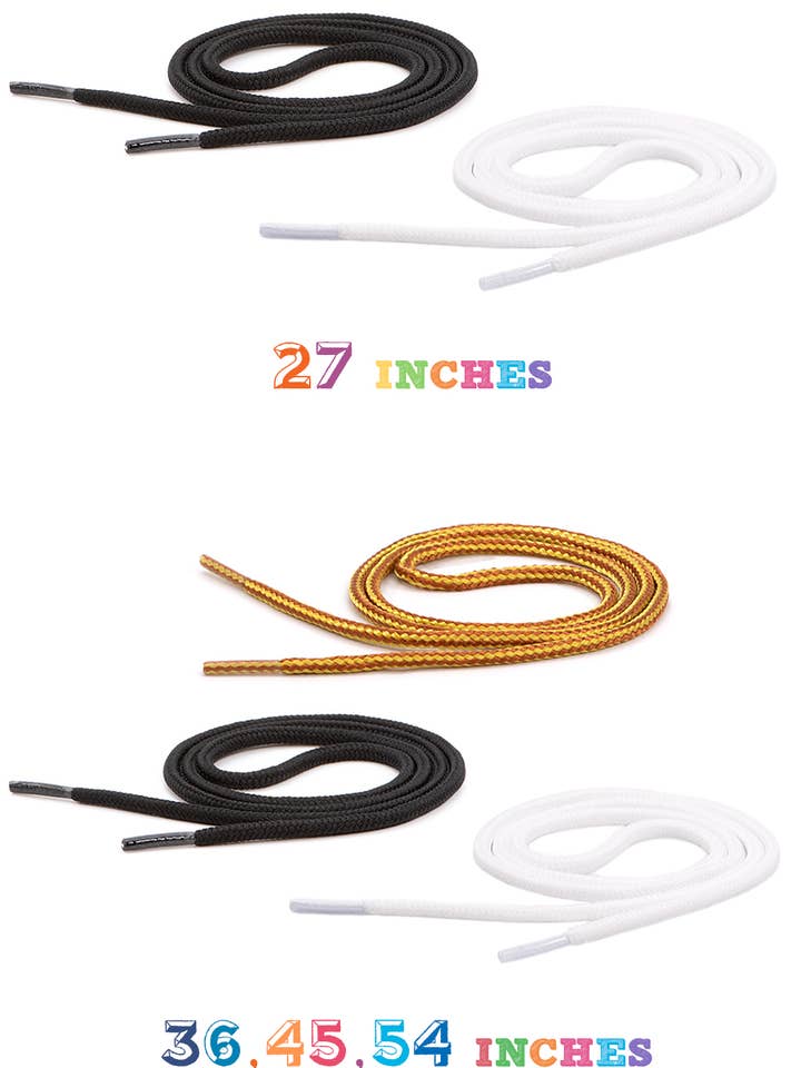 Shoe laces (Thin Round 27,36,45,54in) for wholesale by KC Factory
