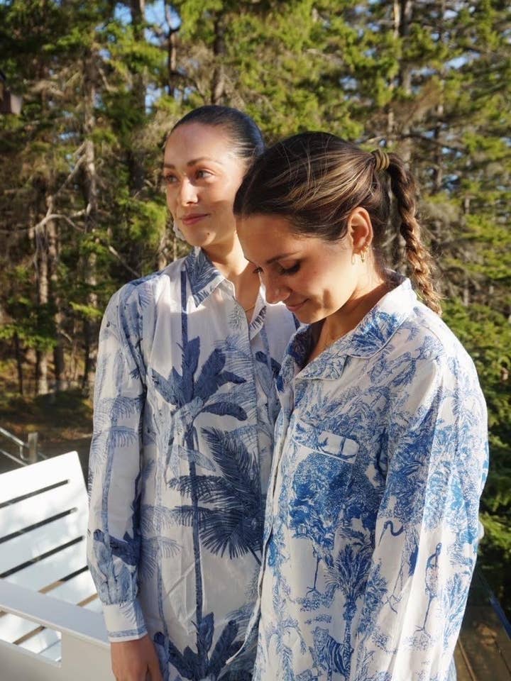 Vestido Pijama Palma por atacado de Ella Alden