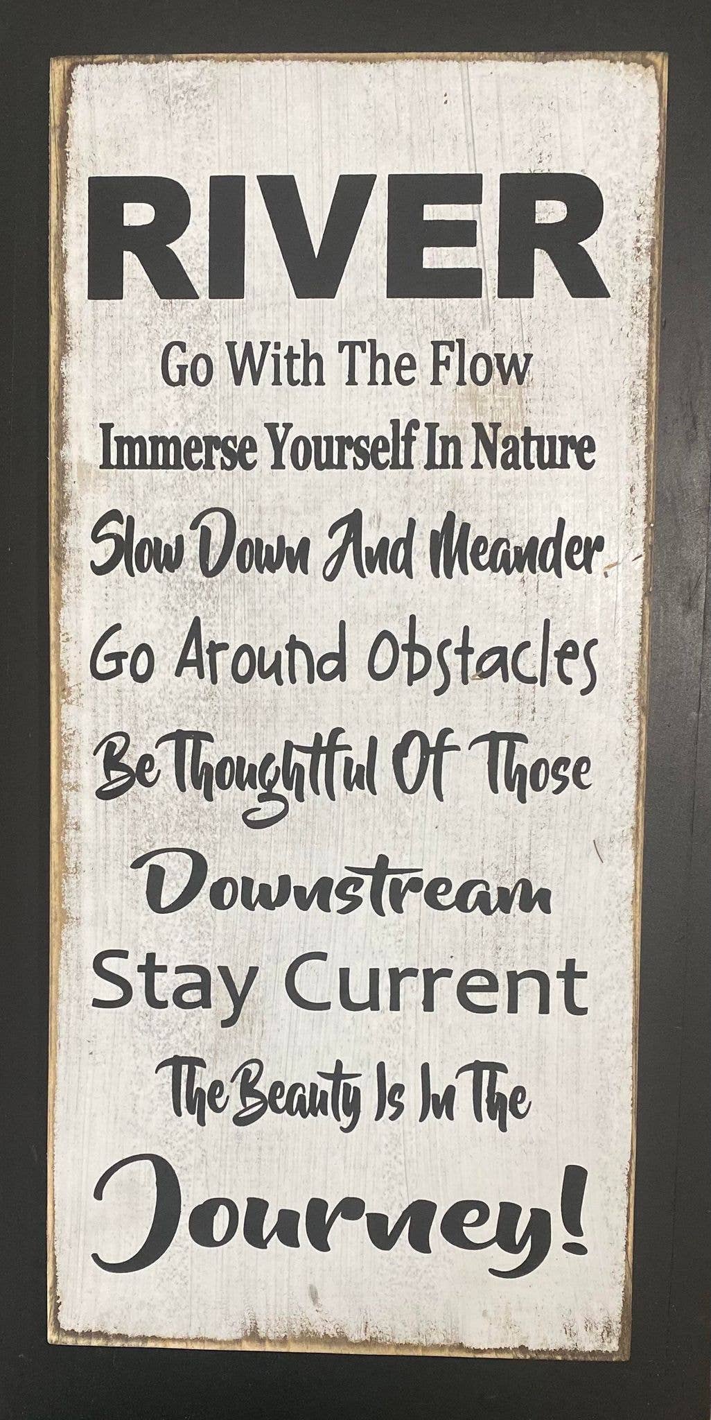 Dudley's Cottage & Gifts - Wholesale Sign - RIVER WORD ART0