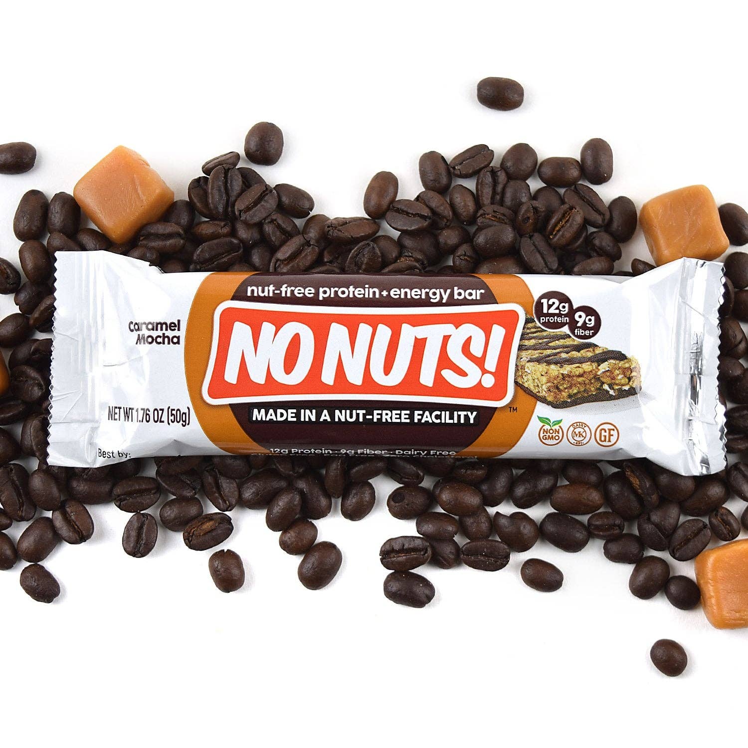 No Nuts! – Snack Bar por atacado – Barras de Snack de Chocolate, Caramelo e Mocha - Pack de 12 Barras3