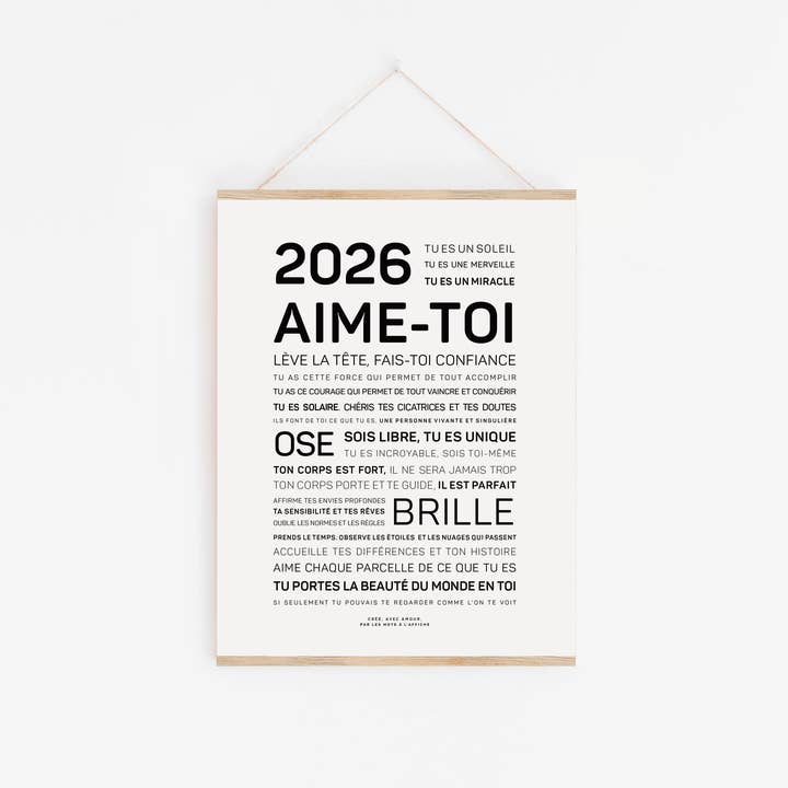 Poster 2026, love yourself for wholesale by LES MOTS A L'AFFICHE