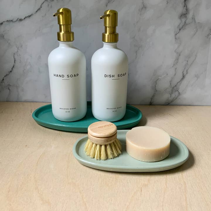 Left Corner Goods - Wholesale Decorative Tray - Concrete Oval Tray | candle catch all | Plant tray12