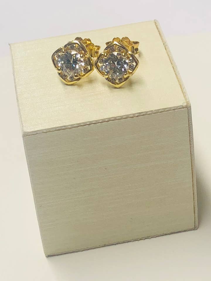 Cross Stud Earrings Dourado Silver 925 for wholesale by DEMARCA