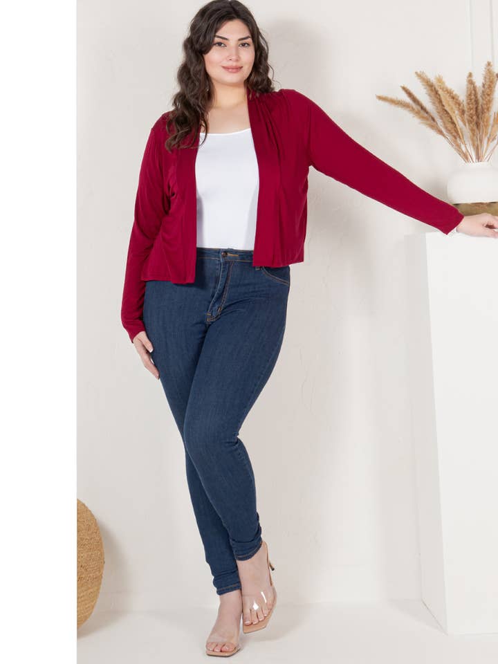 Plus Size Long Sleeve Cropped Cardigan and other Purchase Wholesale plus size cardigan. Free Returns & Net 60 Terms on Faire trending on Faire.