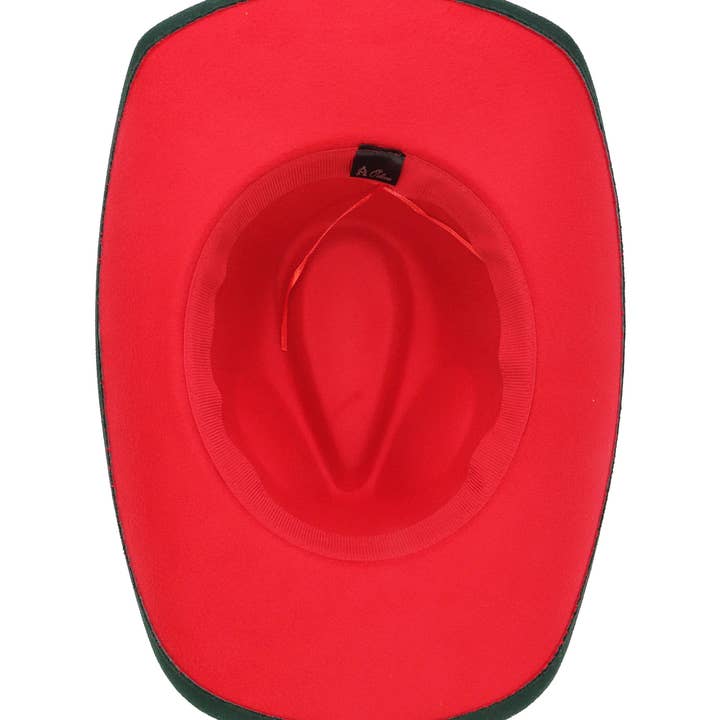 Cap Zone - Wholesale Cowboyhoed - Uniseks - Longhorn Stikselriem Tweekleurige Vilt Cowboyhoed20