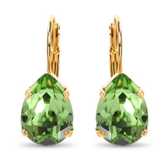 Nova-Tropfen-Ohrringe - Peridot für den Großhandel von Elayor Jewellery