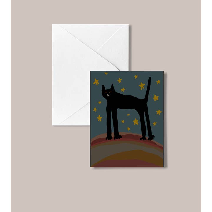 Big Cat Card for wholesale by peachbaby studio