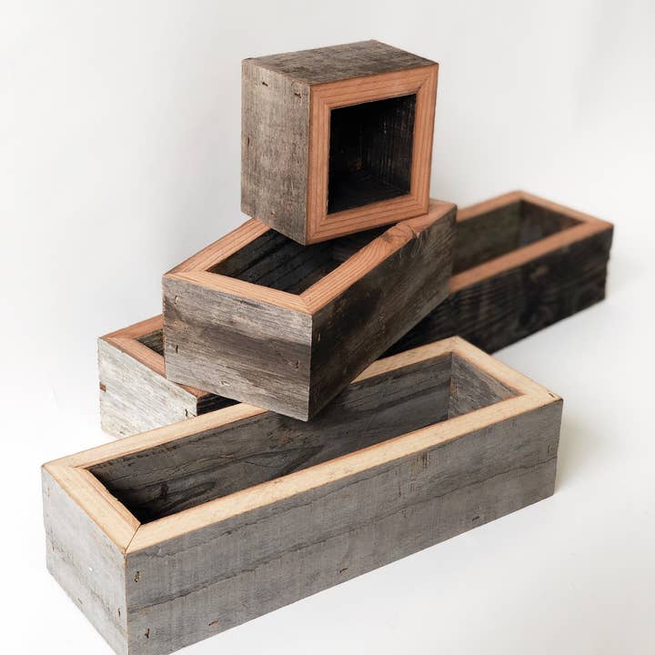 Alibi Interiors - Vendita all'ingrosso Fioriere - Fioriera in legno recuperato 2x14 Sevensie4