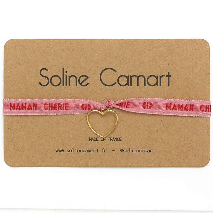 MAMAN CHÉRIE with golden heart for wholesale by Soline Camart