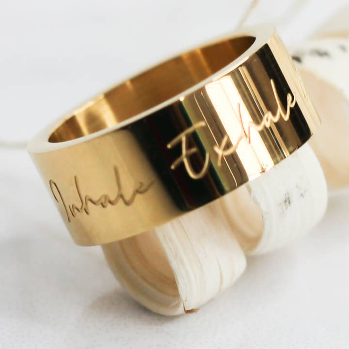 Dankbarkeit einatmen ausatmen - RING für den Großhandel von Kareems Keeper