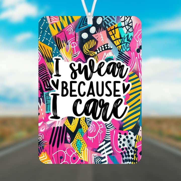 Funny Swear - Felt Car Freshie with Scent Spray for wholesale by Stencil Art Canada