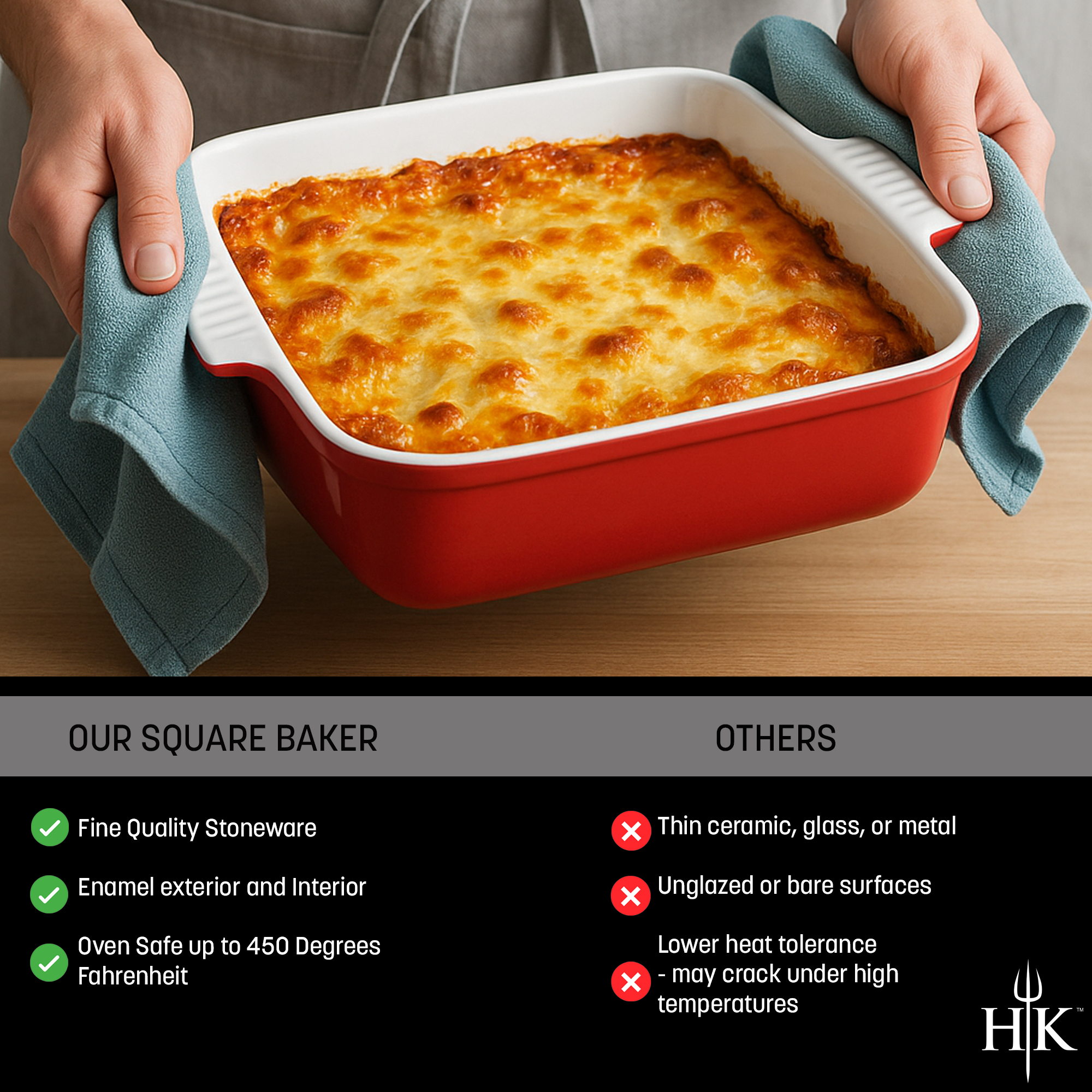 Hell's Kitchen – wholesale Baking dish – Hell's Kitchen 2.25-Quart Square Baker6