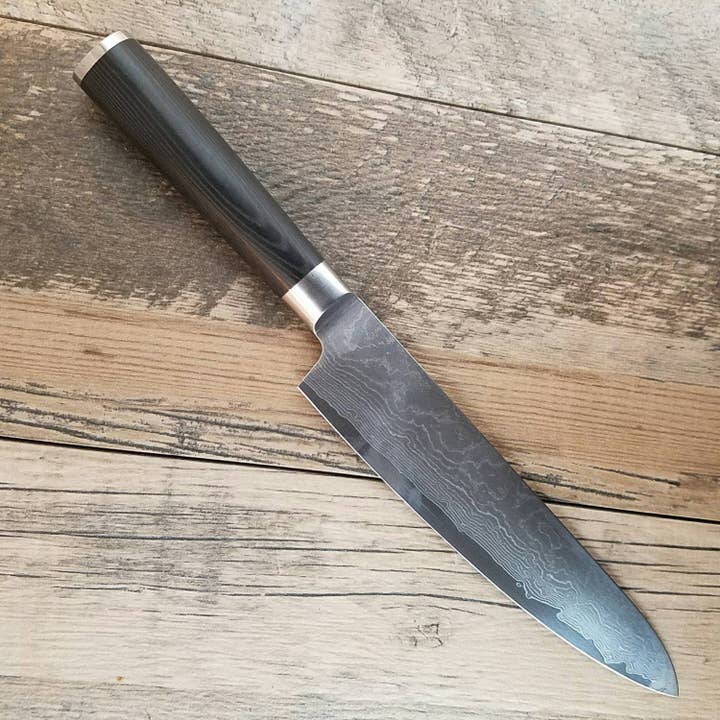 VG-10 Rostfri Damaskus 8 ”Santuko kockkniv för wholesale av HomeTown Knives.