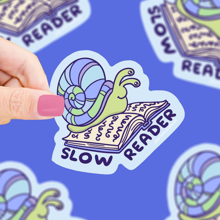 Turtle's Soup - Wholesale Sticker - Slow Reader Snail Bookish Vinyl Sticker