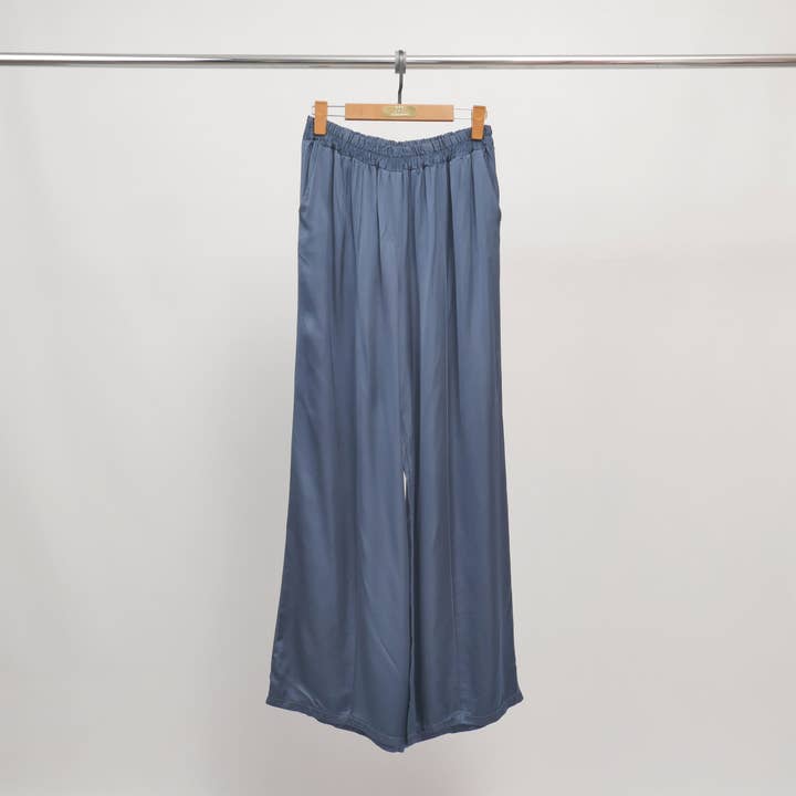 Cecile Wang - Wholesale Pants - Women's - Wide pants in satin viscose KD6706VS7
