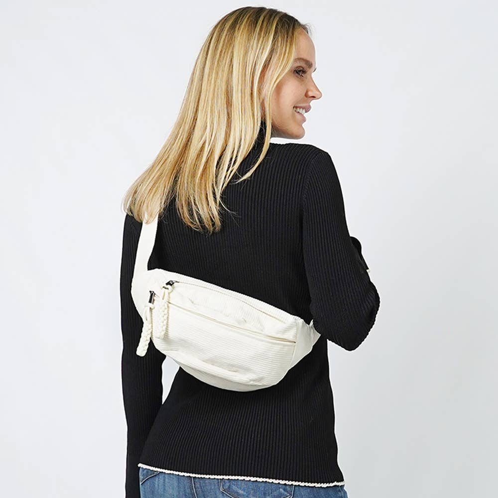 Sensibling Corp. - Wholesale Belt Bag - Women's - Corduroy Sling Bag / Belt Bag5