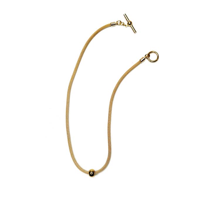 Erica Zap Designs - Wholesale Link & Chain Necklace - Thin Mesh Necklace with Floating Bead