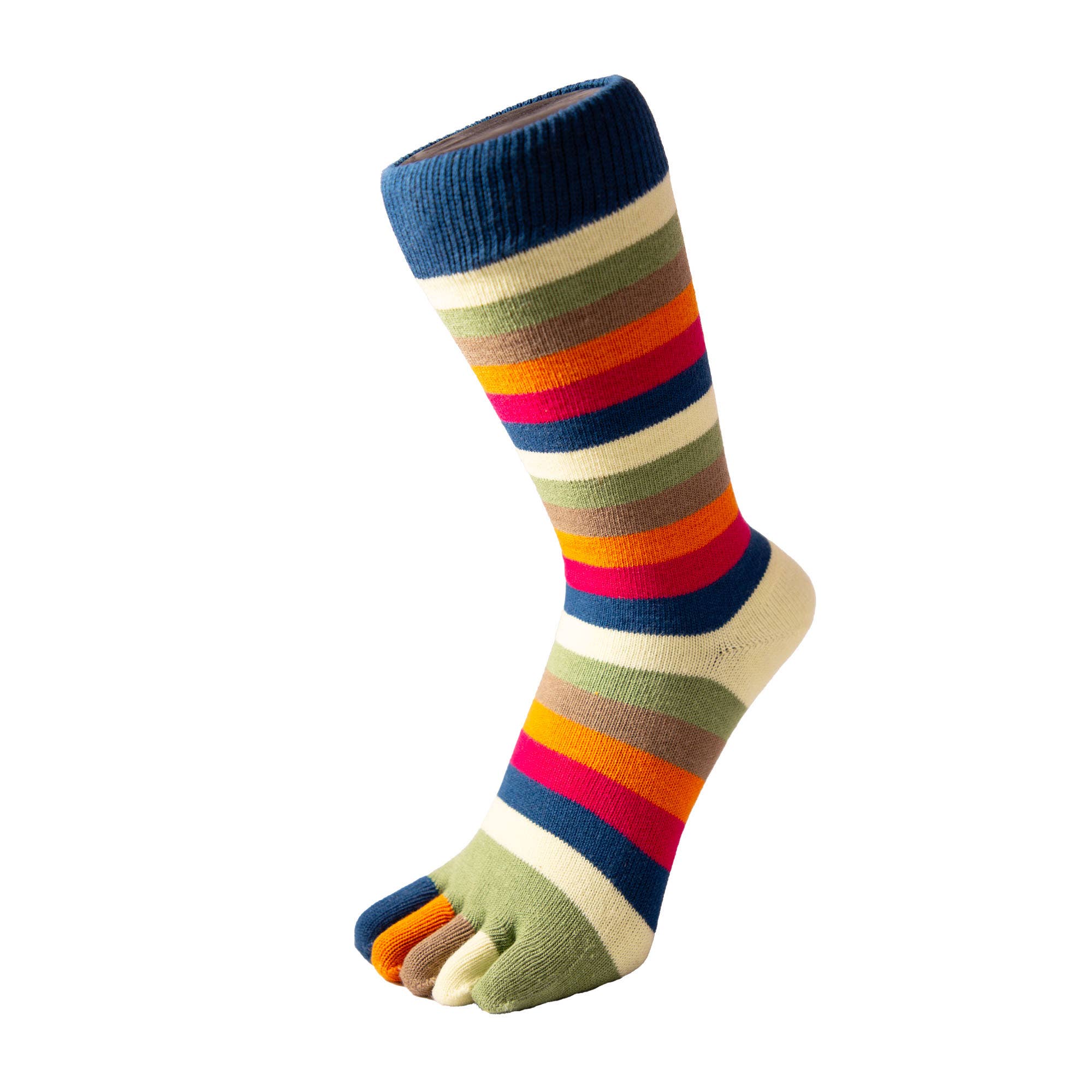 TOETOE - Vendita all'ingrosso Calzini - Unisex - TOETOE calzini a righe a metà polpaccio con separazione dita8