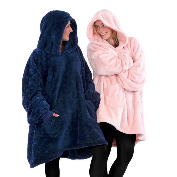 Wholesale Gifts Tomorrow - Wholesale Throw Blanket - Snug Rug Hoodie Wearable Oversize Hooded Blanket Pink Quartz5