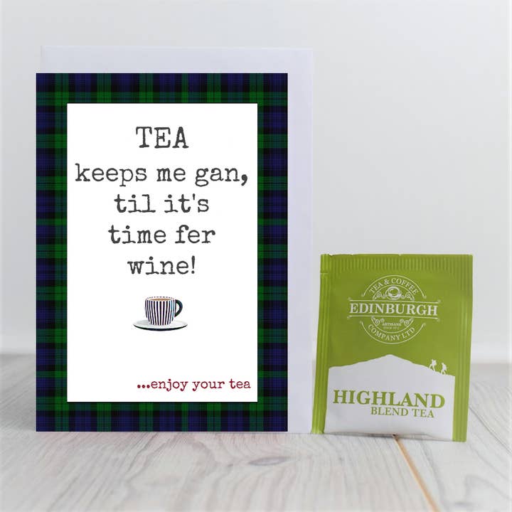 Scottish Tartan tea bag card for wholesale by Smith & Ross Designs
