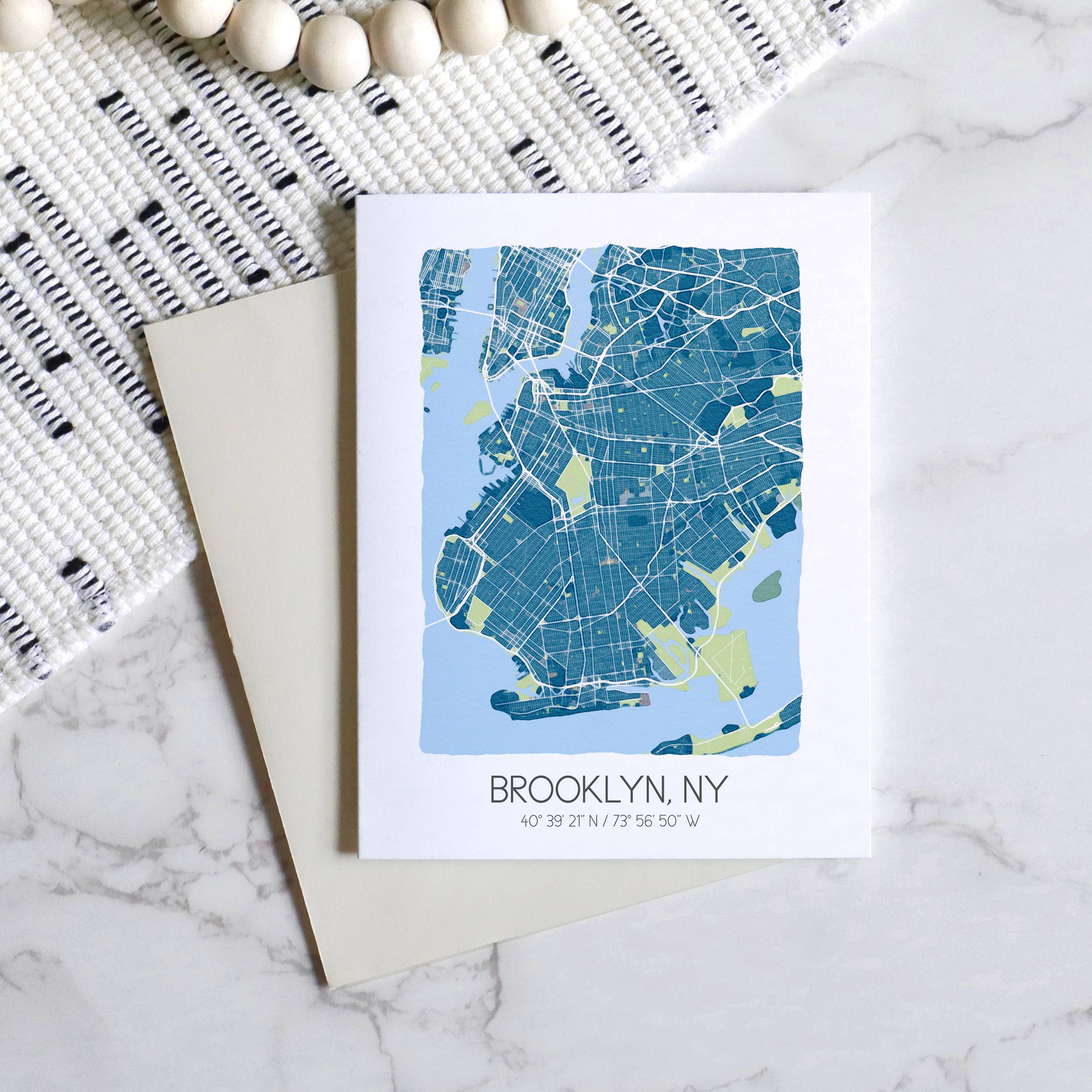 Sparks House Co. - Wholesale Stationery/Notecard Set - Brooklyn New York city map notecards, custom city cards7