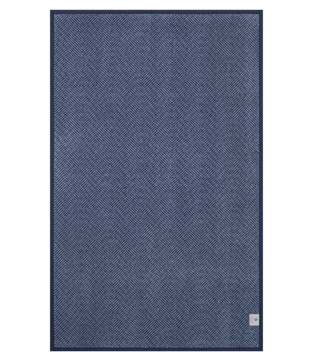 ChappyWrap – wholesale Throw blanket – Harborview Herringbone Navy Blanket2
