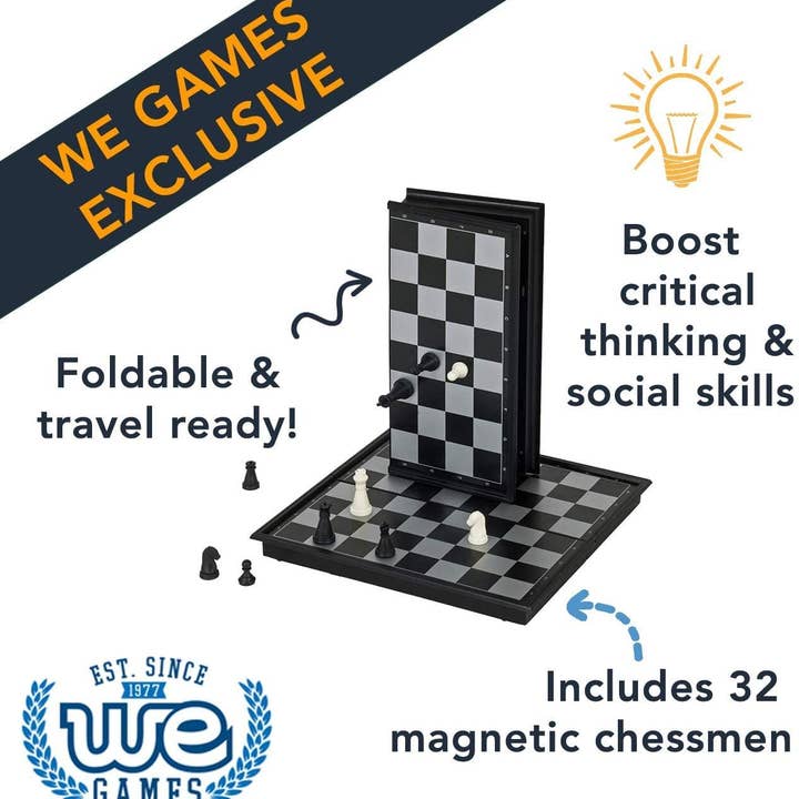 Wood Expressions – wholesale Board game – Magnetic Chess Set - 8 inches