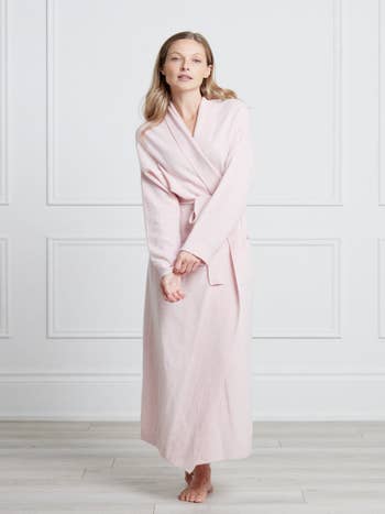 Wholesale Pure Cashmere Long Robe in Dove Grey for your store - Faire