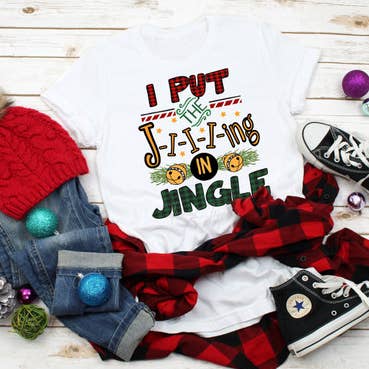 J'ai mis le Jiiiing dans Jingle Sublimation Transfer pour la vente par Trendy Transfers