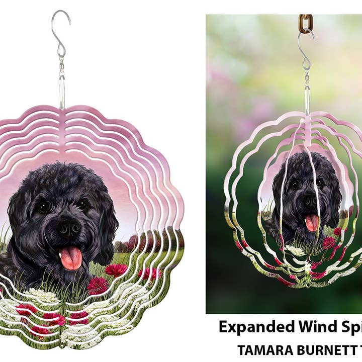 Pet Gifts USA, LLC - Wholesale Wind Spinner - Cavapoo Black - Wind Spinner0