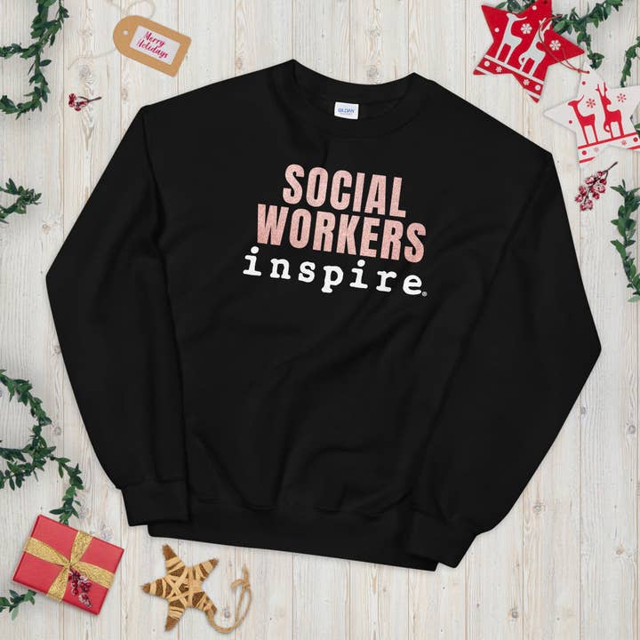 Inspire Social Worker Unisex-Rundhalsausschnitt für den Großhandel von inspire