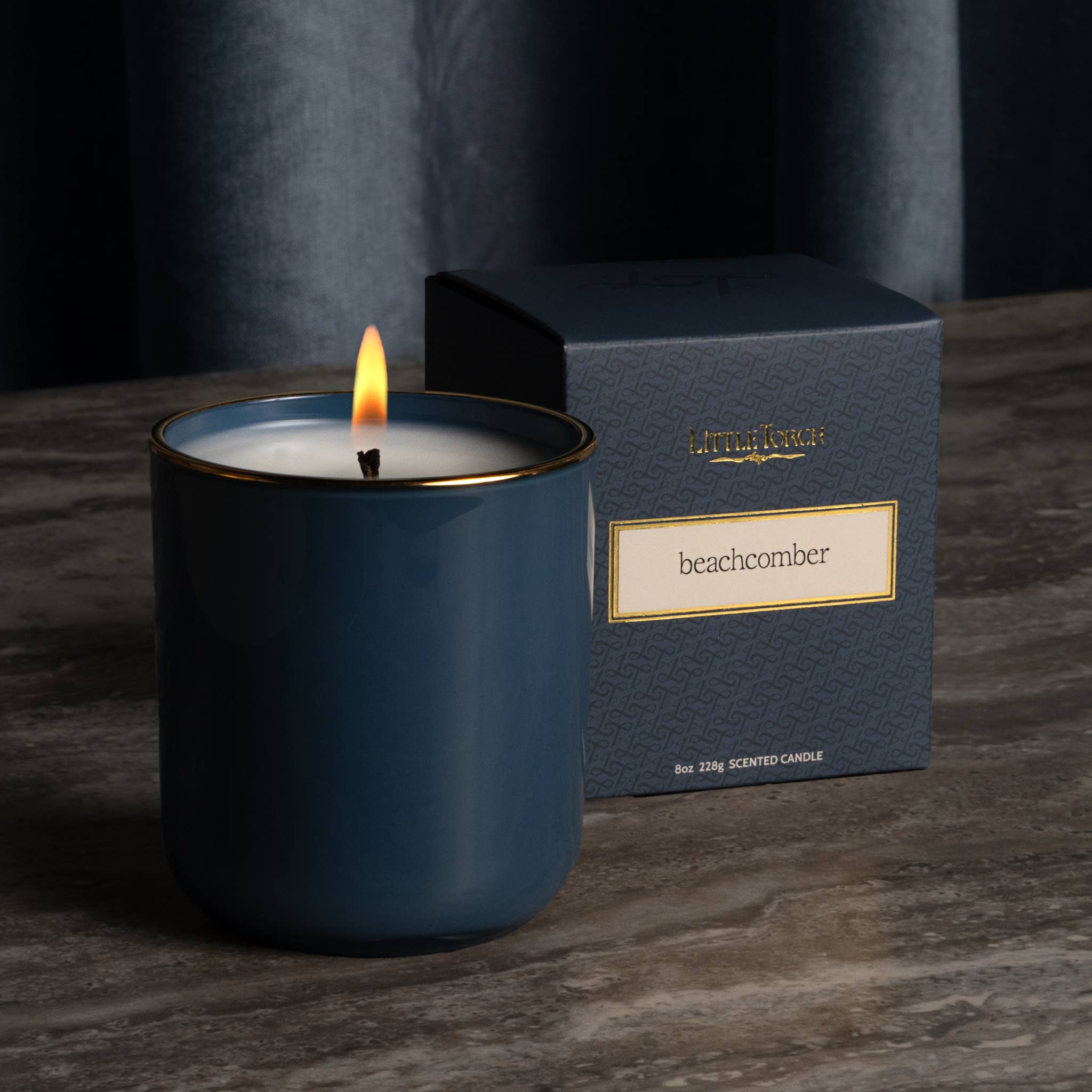 Little Torch - Wholesale Jar/Filled Candle - beachcomber candle (sea salt, bergamot, and ambergris)1