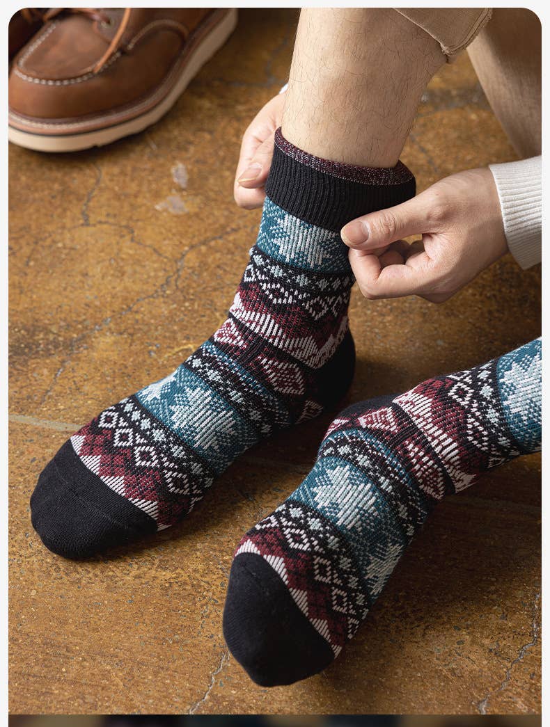 Tourtiwi - Vendita all'ingrosso Calzini - Uomo - Calzini da uomo Retro Mid-Tube Warm Socks15