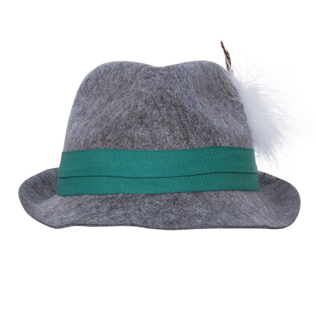 P'tit Clown - Wholesale Costume - Unisex - Bavarian Borsalino Hat - Gray0