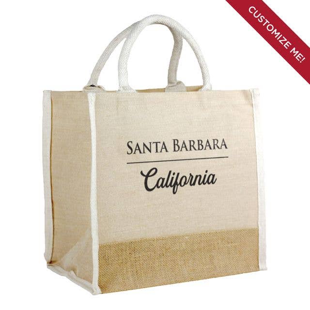 Your City, State - Custom Printed Juco Blend Jen Tote Bag for wholesale by Upper Lake Tote Bags