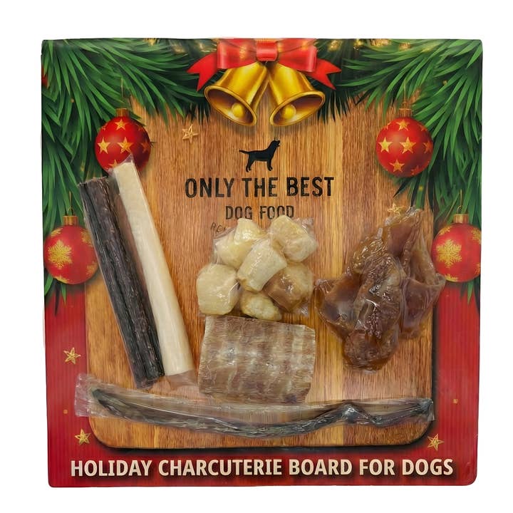 Holiday Bark-Uterie Board Natural Dog Chew Assortment for wholesale by Jojo Modern Pets