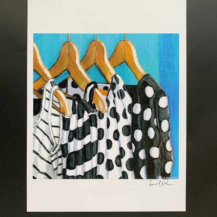 Black and White Closet Limited Edition Print for wholesale by ZouZou's Basement