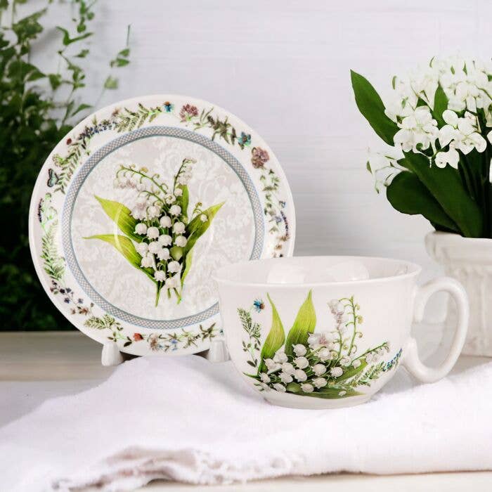 STP - Wholesale Coffee/Tea Cup - Lily Porcelain Tea/Coffee Cup and Saucer in Gift Box2