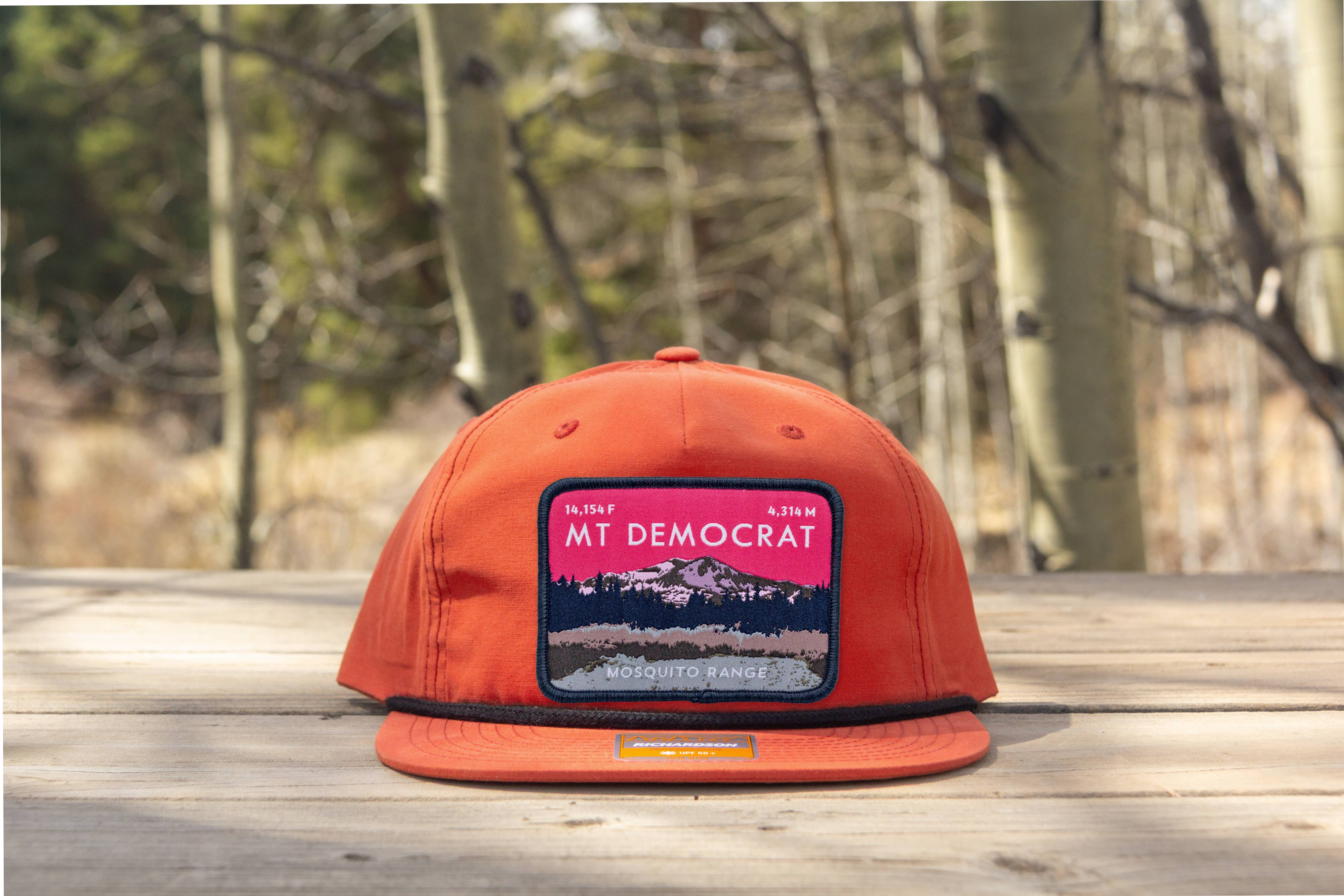 Hinterland Outdoors - Wholesale Flat Brim Cap - Unisex - Mount Democrat Colorado 14er Rope Hat1