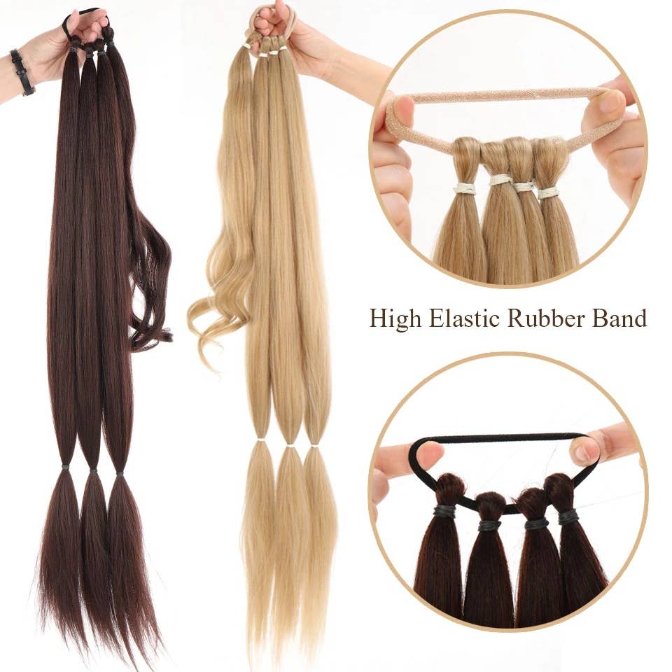 AK Brand – wholesale Hair extensions – Long Braided Synthetic Ponytail Extension with Natural Shine6