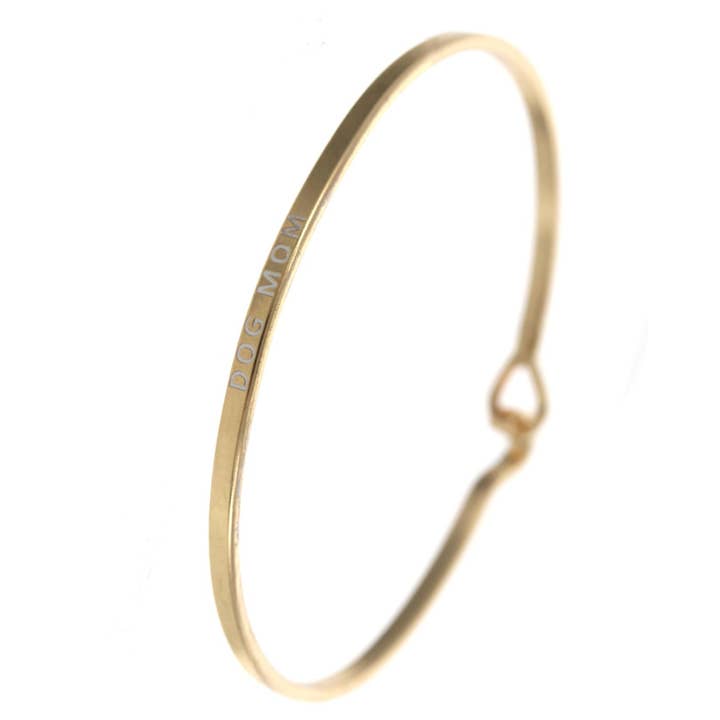 0011 PREMIERE - Wholesale Armband - FR2670 HONDENMOEDER_3mm Geïnspireerde Moederboodschap Messing Armband2